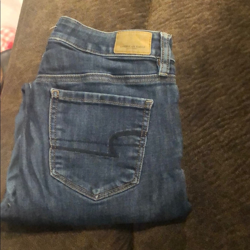 ae dark wash jegging
